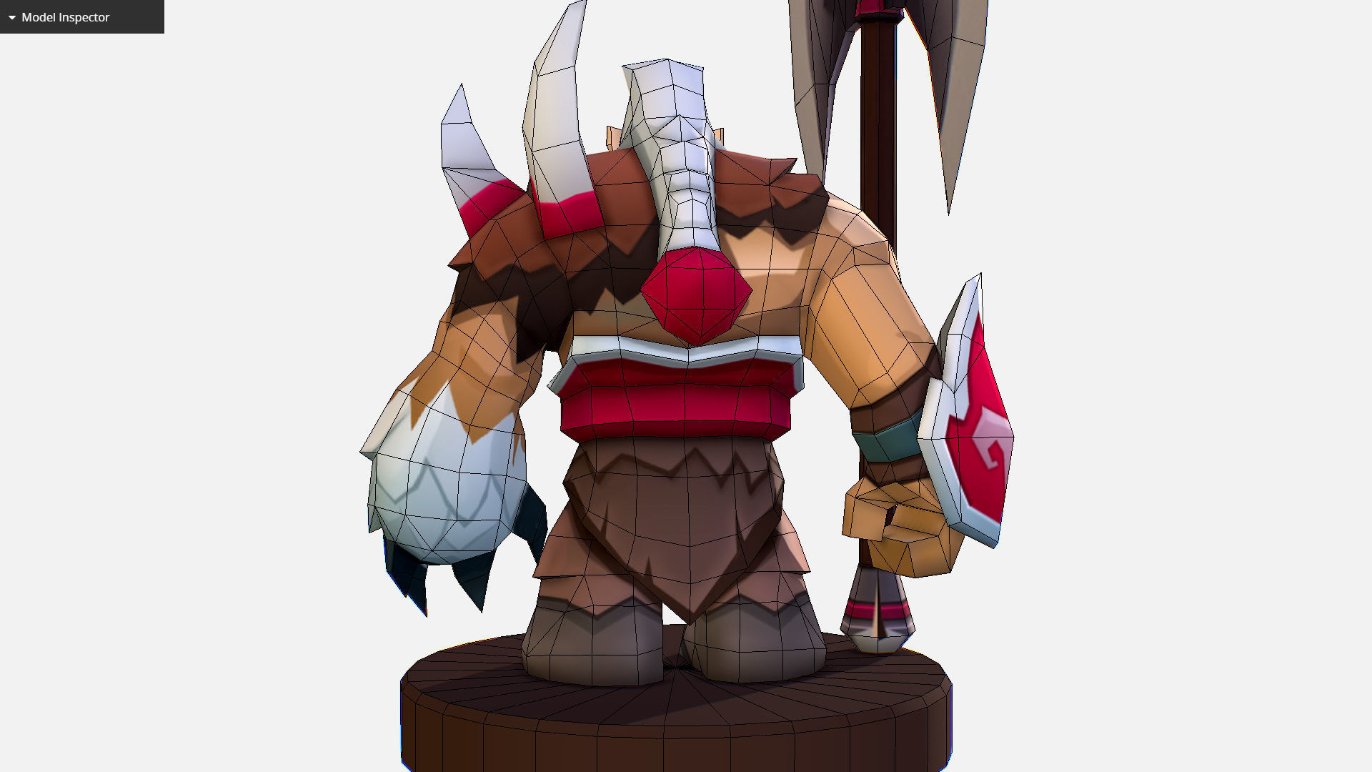  Man Viking Handpaint Cartoon MMO rpg Character Low-poly 3D model_30
