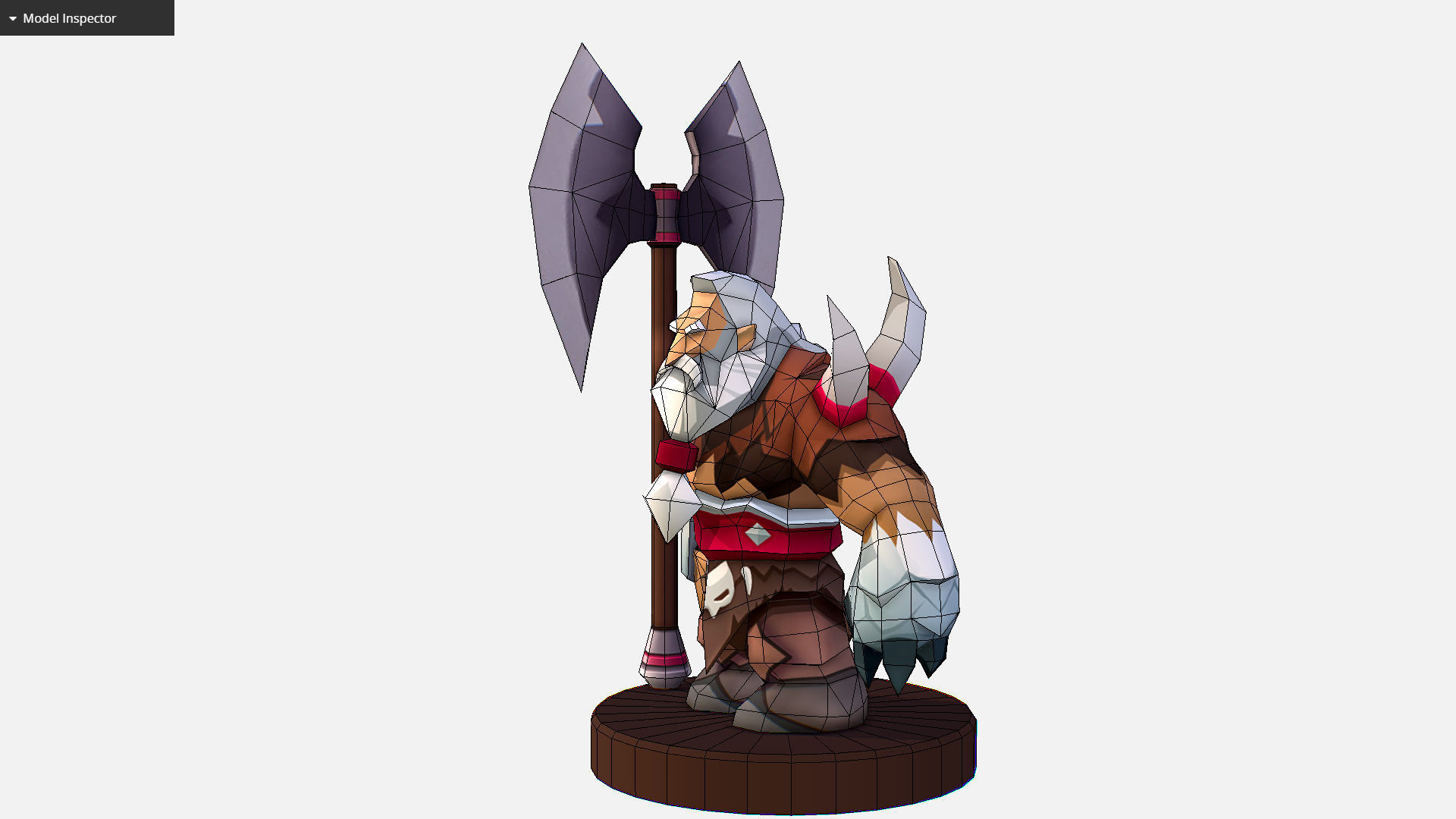  Man Viking Handpaint Cartoon MMO rpg Character Low-poly 3D model_25