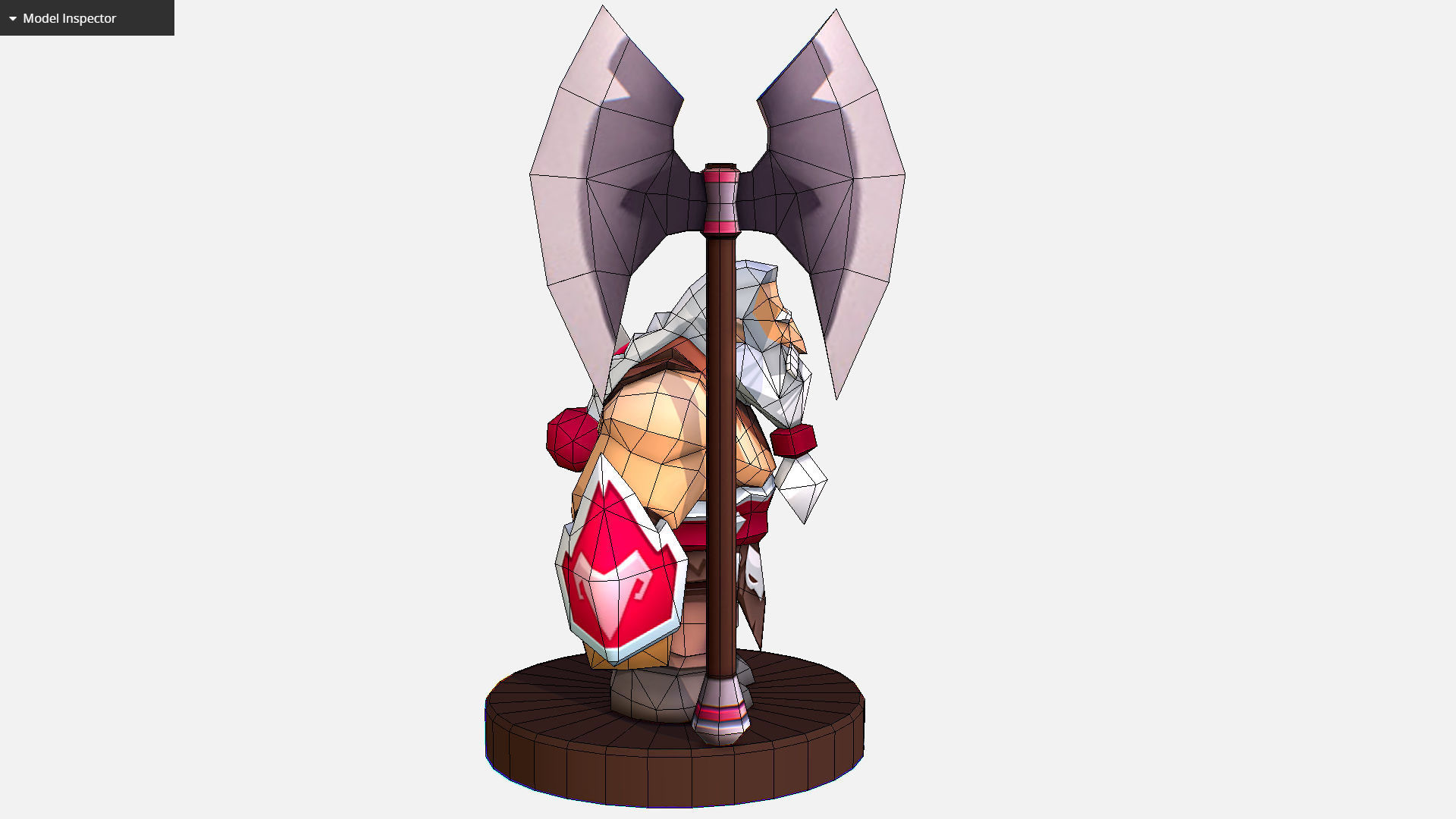  Man Viking Handpaint Cartoon MMO rpg Character Low-poly 3D model_26