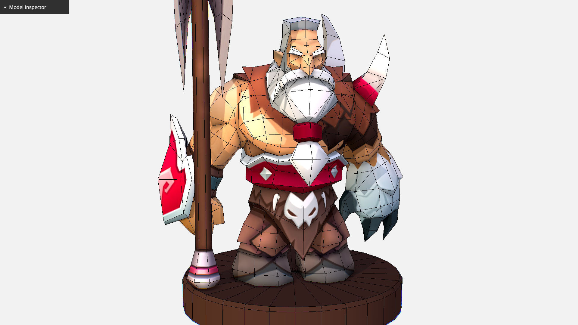  Man Viking Handpaint Cartoon MMO rpg Character Low-poly 3D model_31