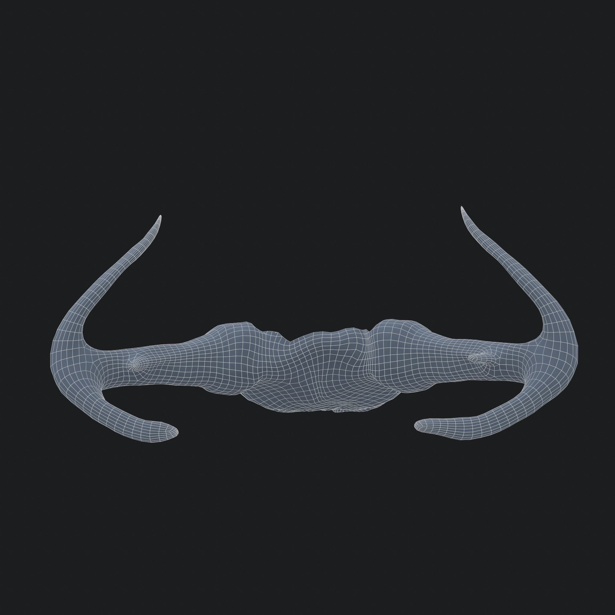 Ram Skull Mask Decoration 3D model_15