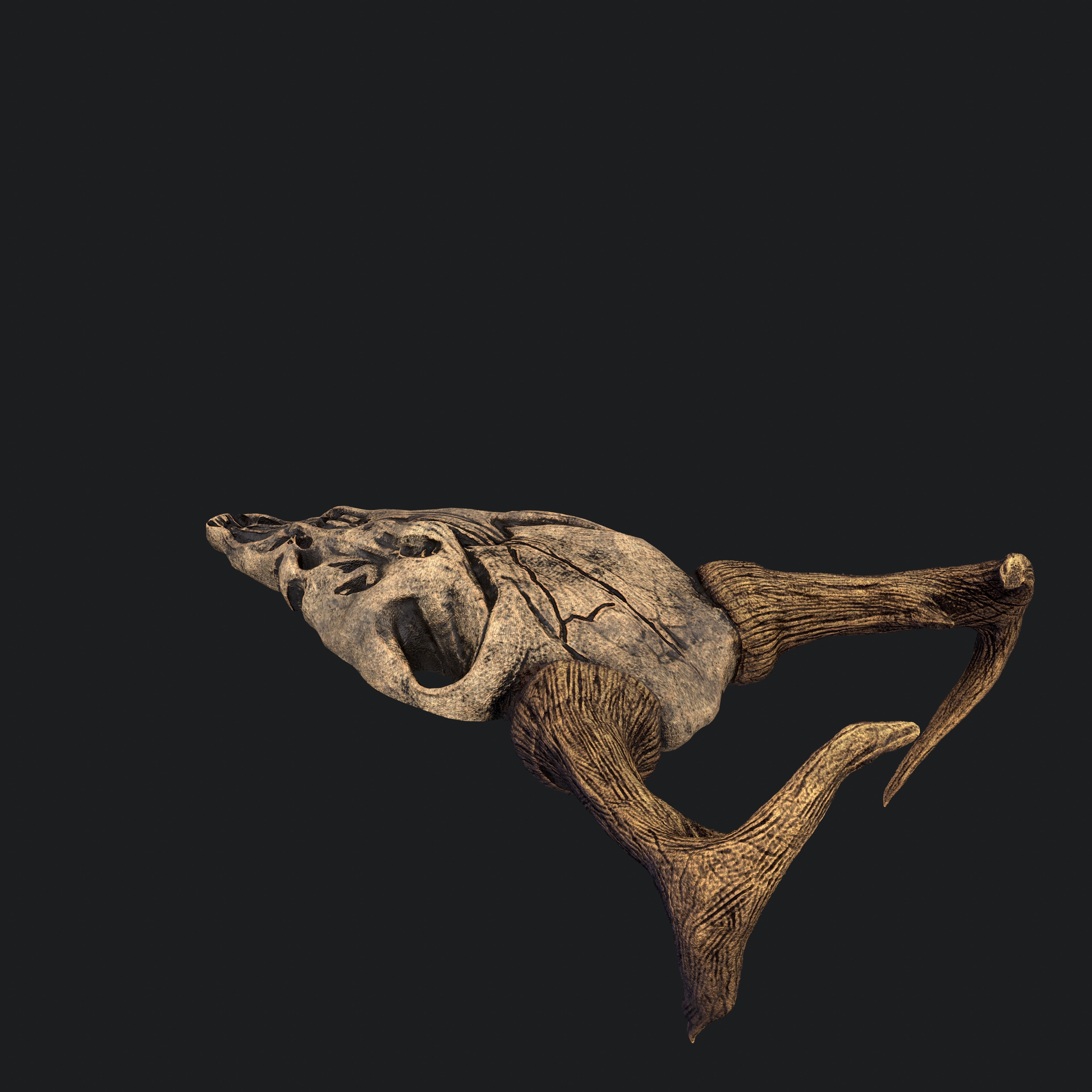 Ram Skull Mask Decoration 3D model_10