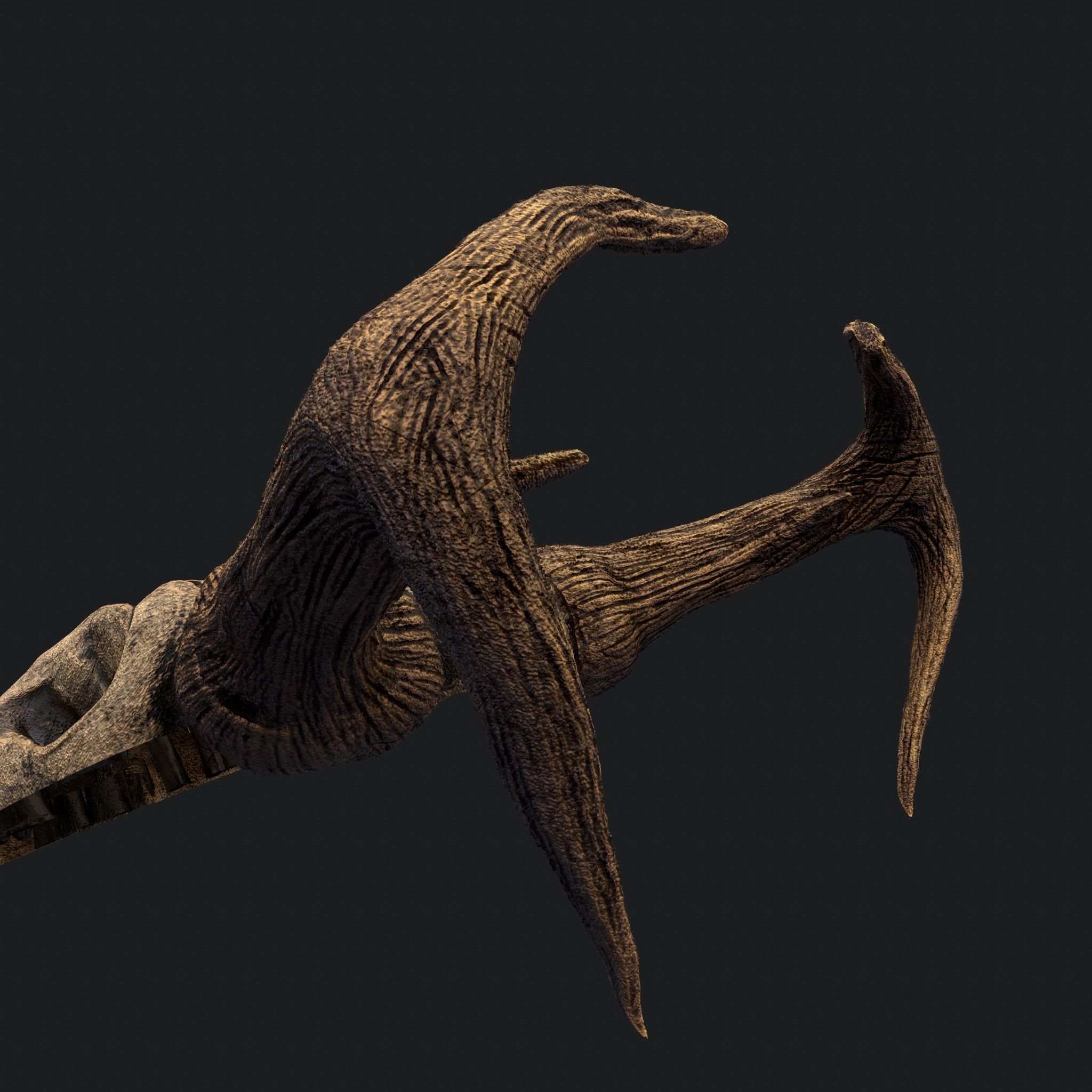 Ram Skull Mask Decoration 3D model_3