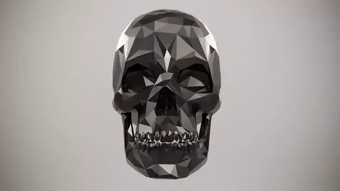 Low Poly Skull polygonal Free 3D model