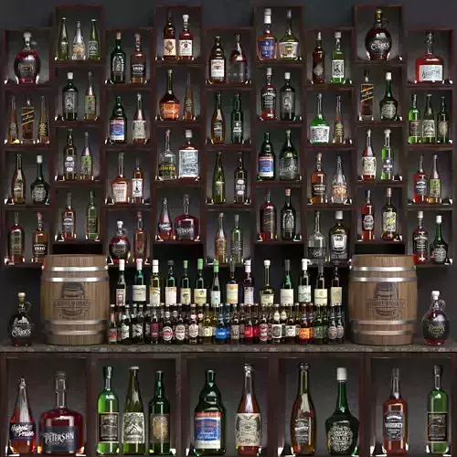 Bar with alcohol