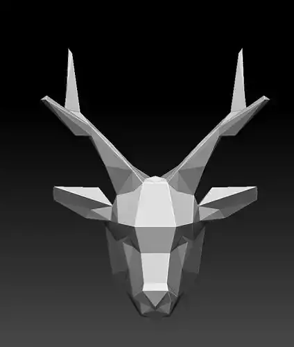 Deer head low poly