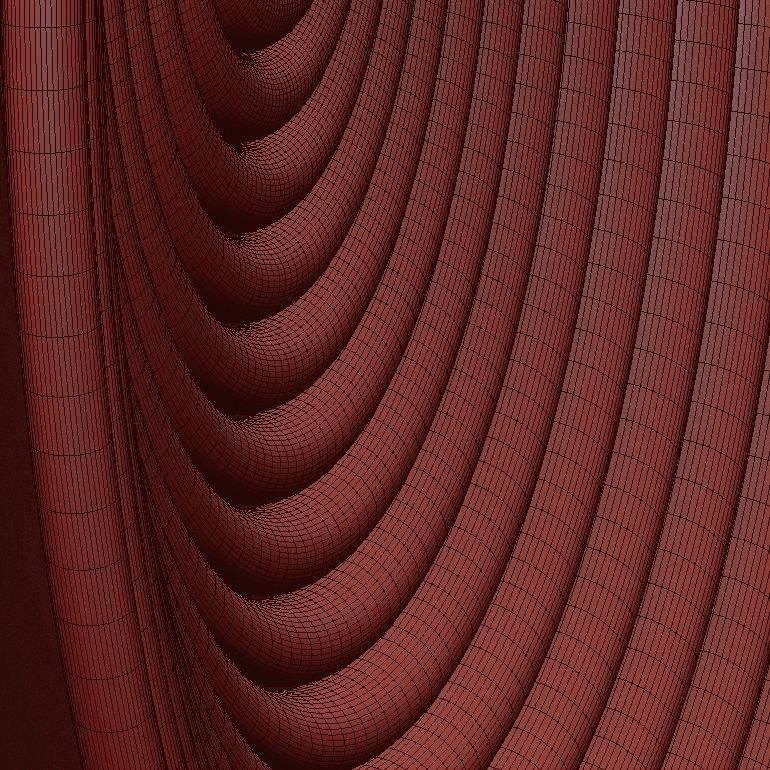 Collection of wicker African wall baskets - 6 sets 3D model_48