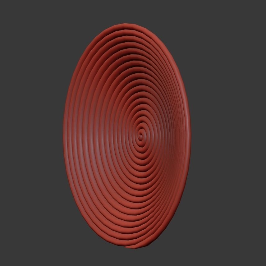 Collection of wicker African wall baskets - 6 sets 3D model_35