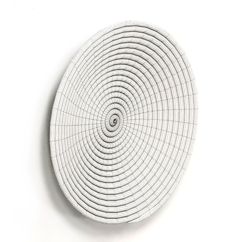 Collection of wicker African wall baskets - 6 sets 3D model_7