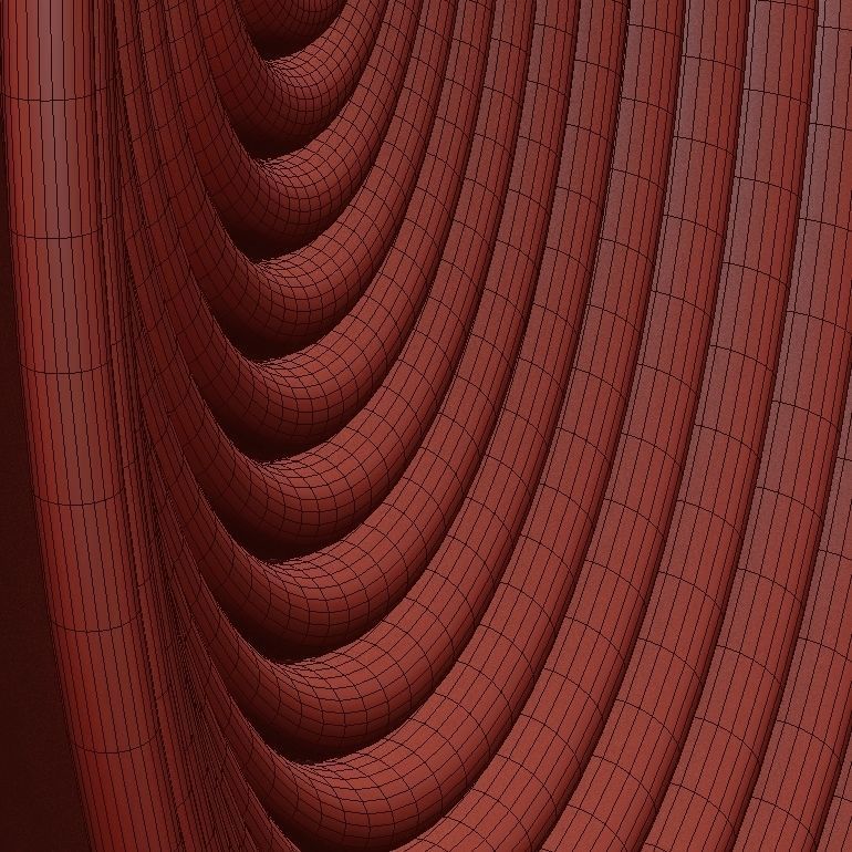 Collection of wicker African wall baskets - 6 sets 3D model_47