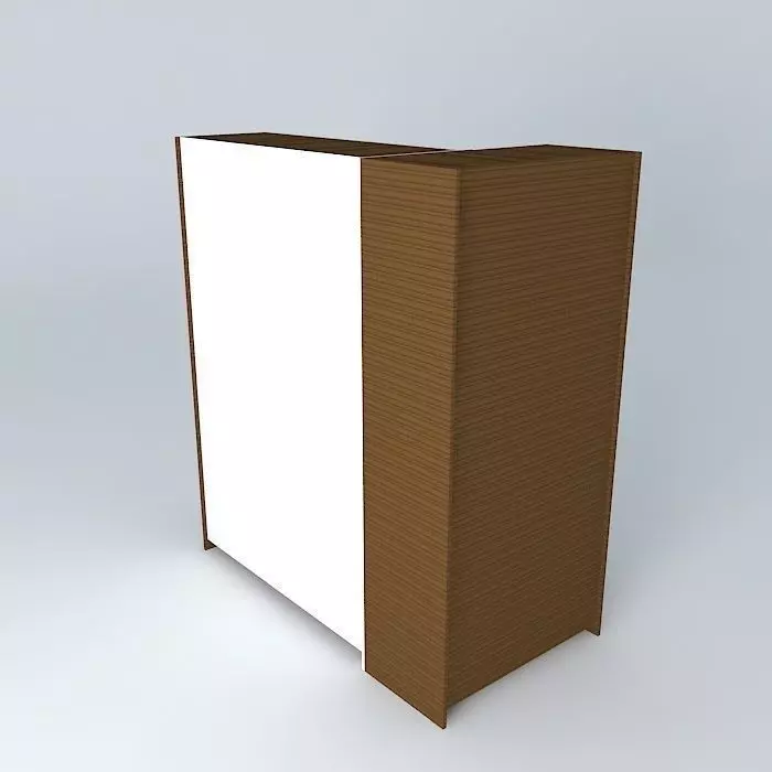 section wooden cabinet Free 3D model_0