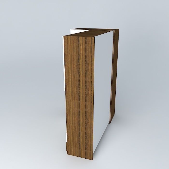 section wooden cabinet Free 3D model_1