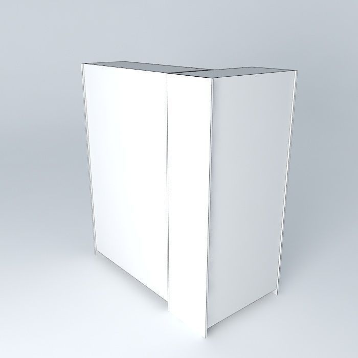 section wooden cabinet Free 3D model_3