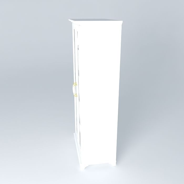 showcase bookcase with glass doors Free 3D model_2