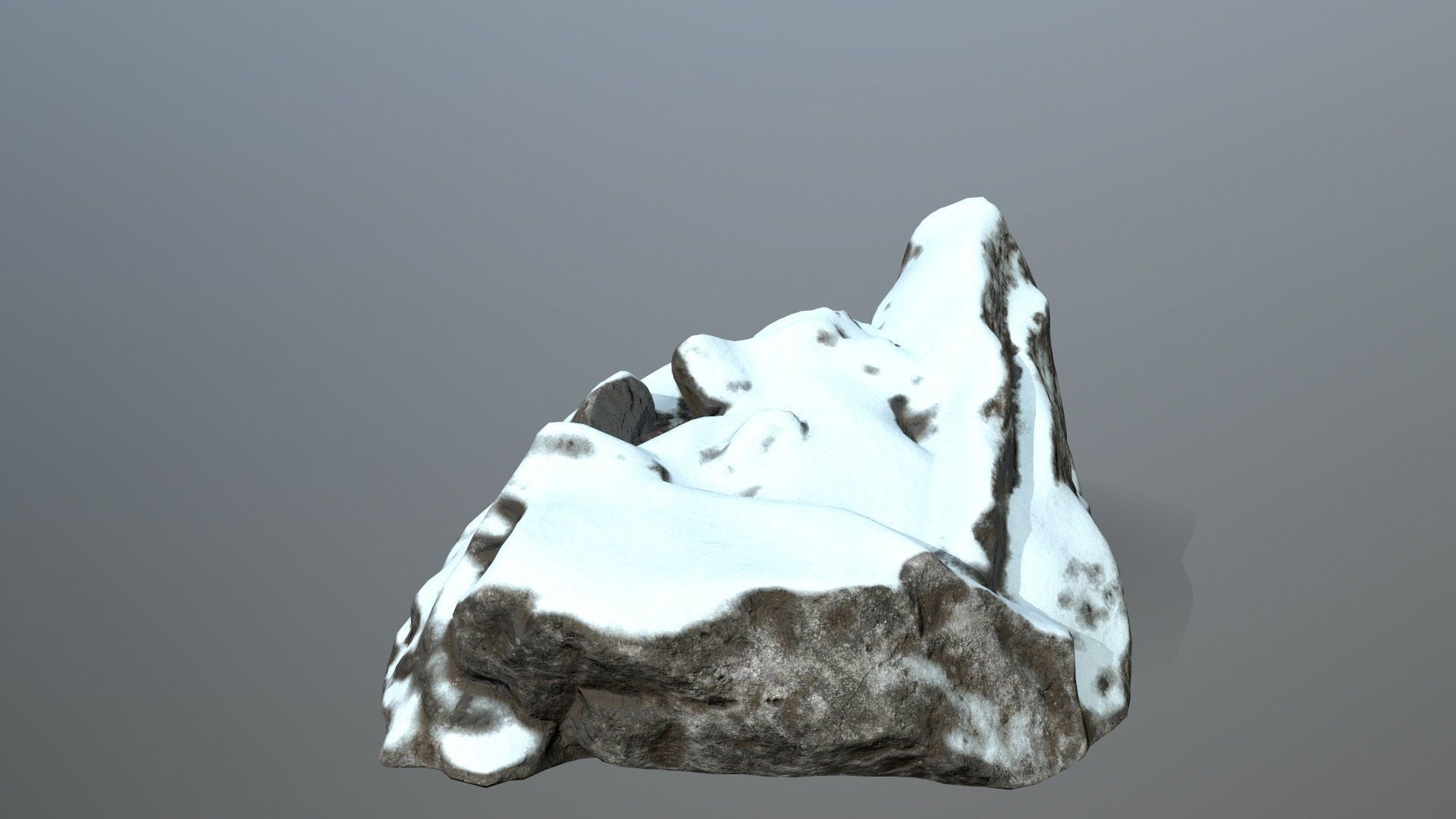 snow rocks Low-poly 3D model_13