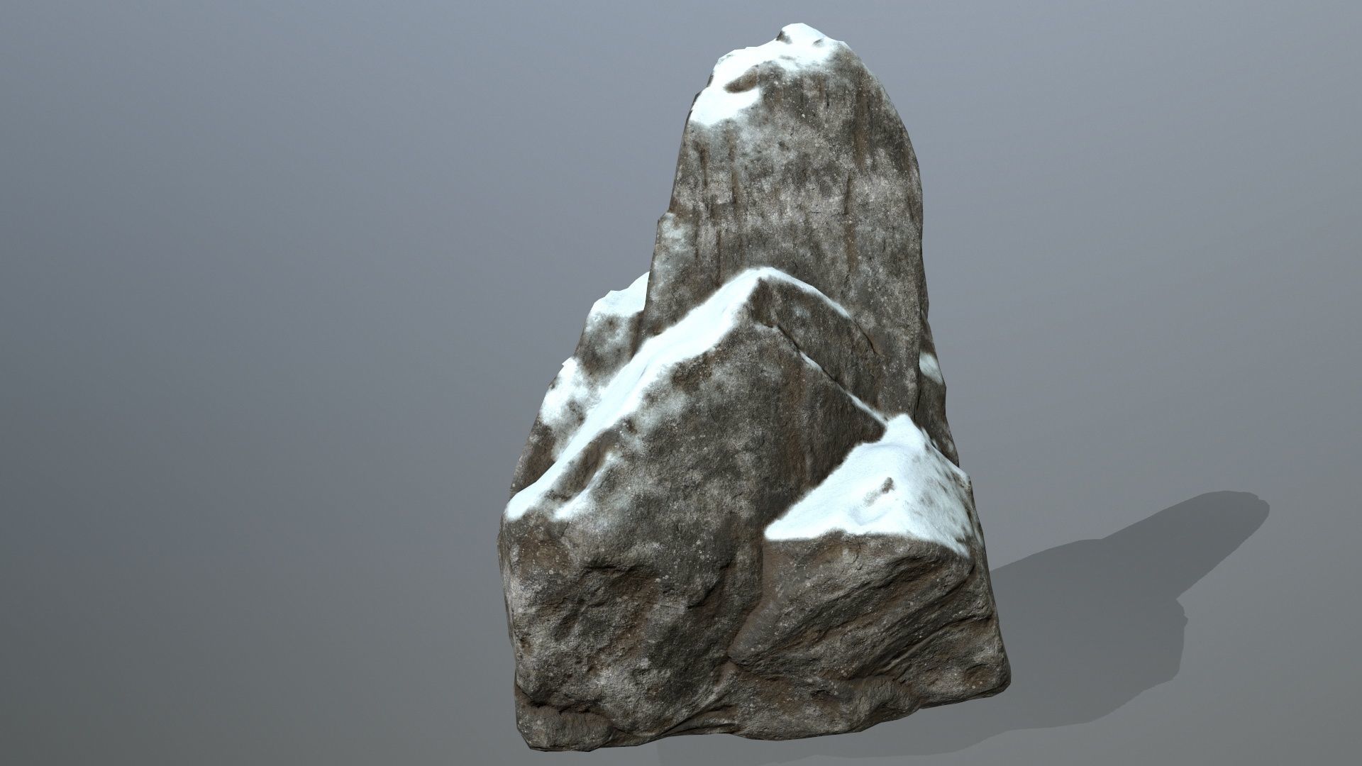 snow rocks Low-poly 3D model_19
