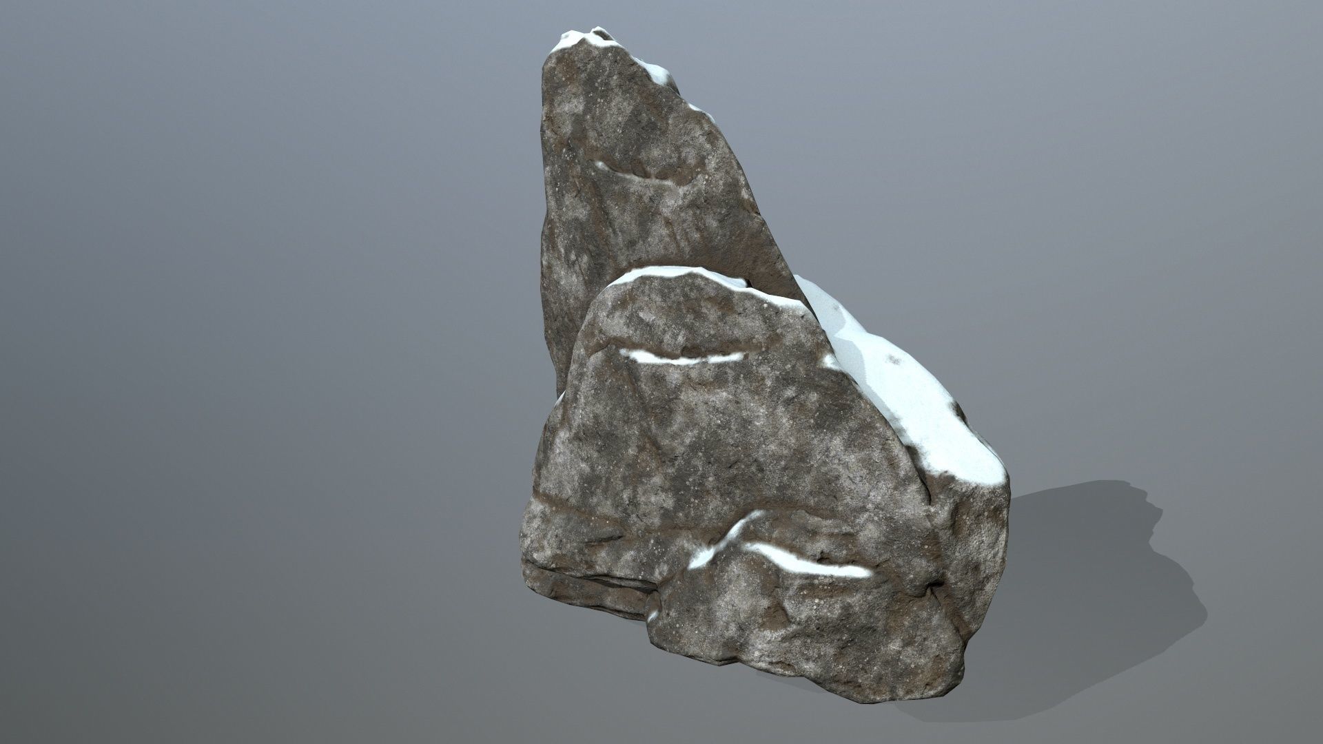 snow rocks Low-poly 3D model_20