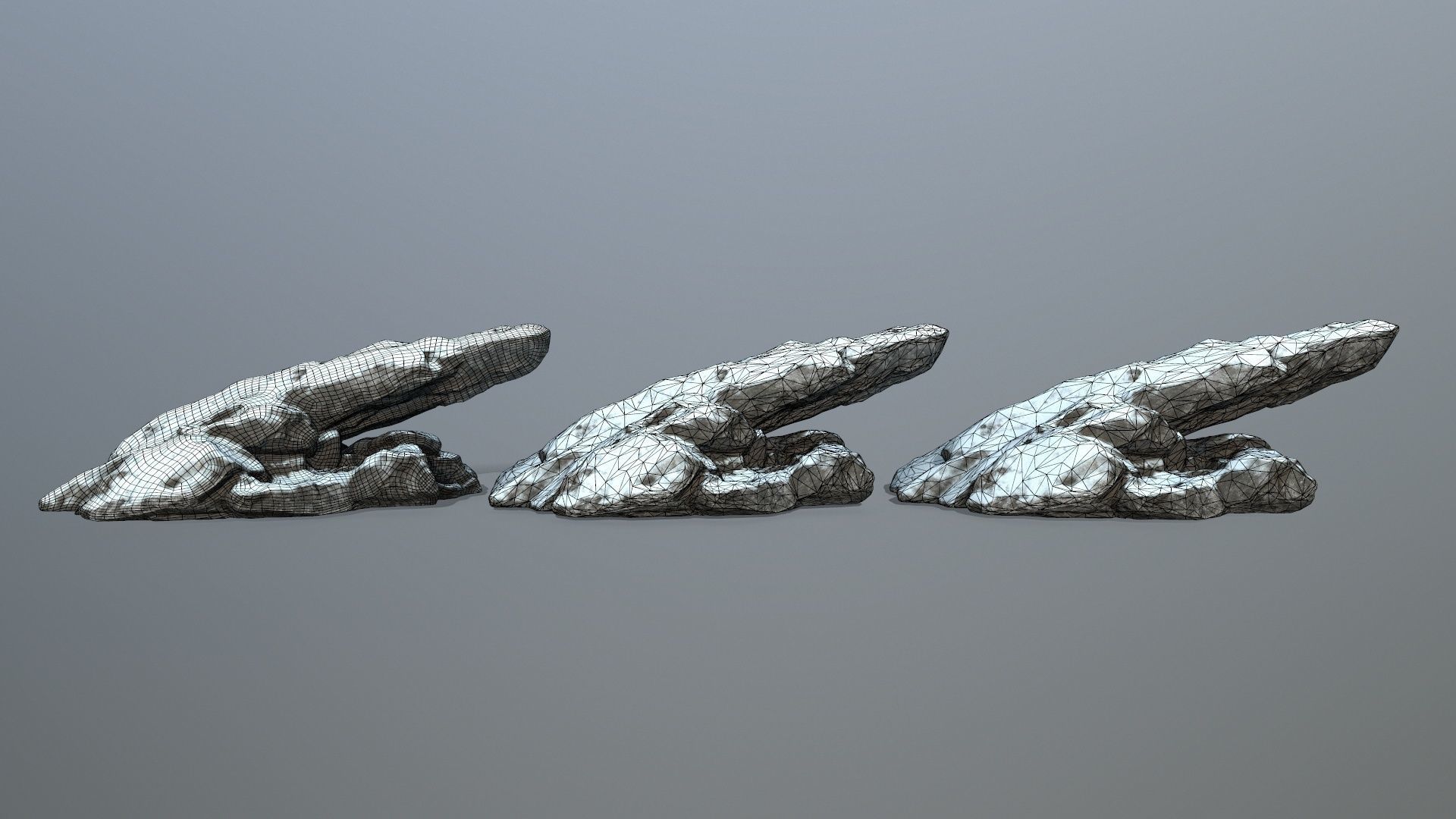 snow rocks Low-poly 3D model_27