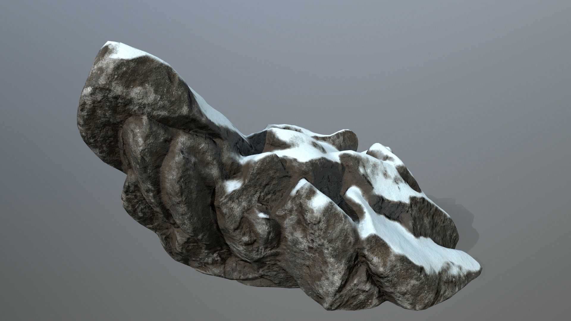 snow rocks Low-poly 3D model_12