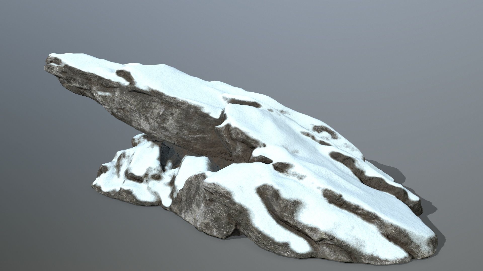 snow rocks Low-poly 3D model_3