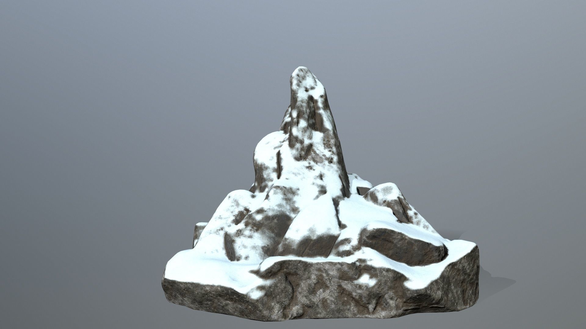 snow rocks Low-poly 3D model_16