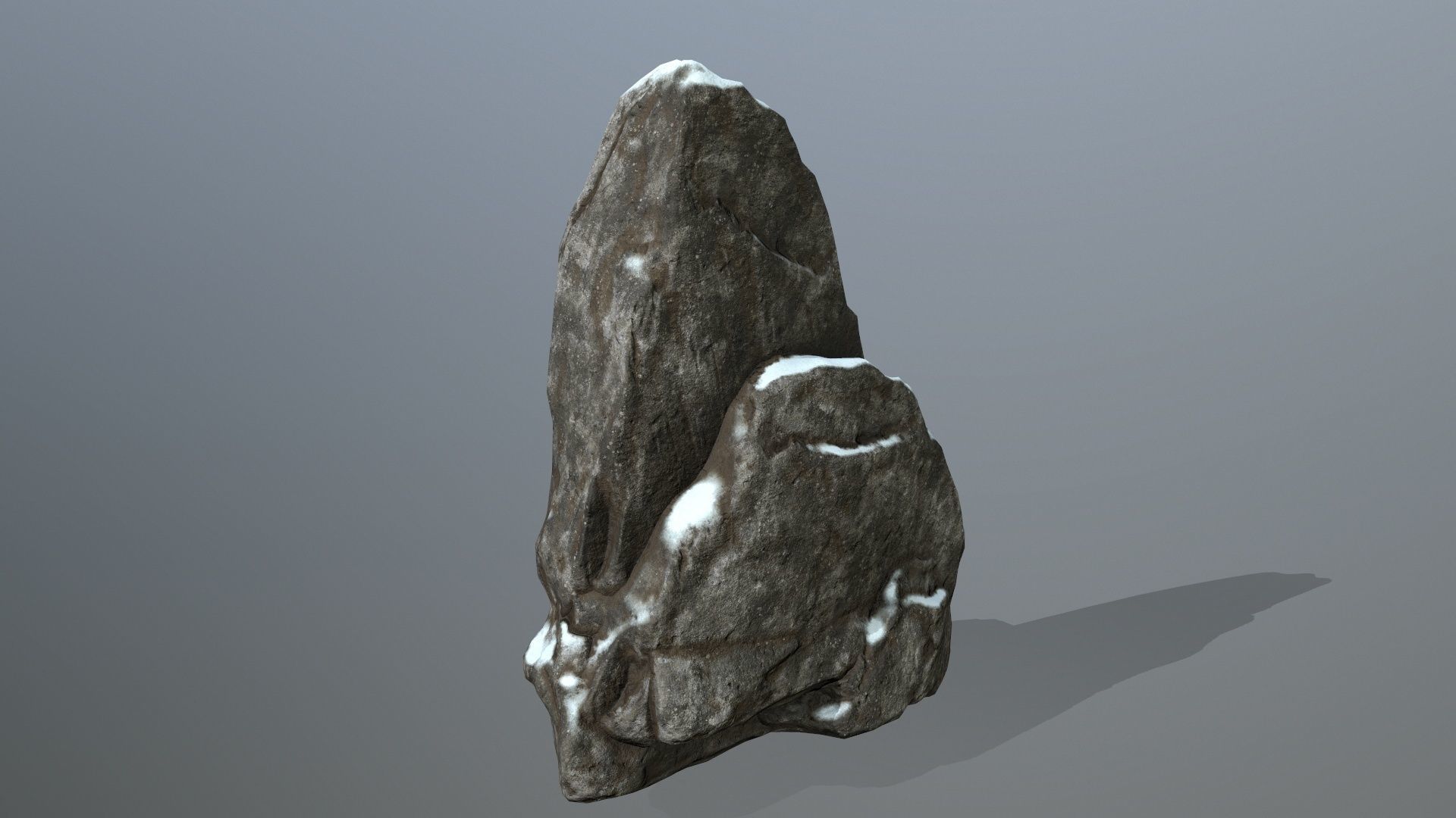 snow rocks Low-poly 3D model_21
