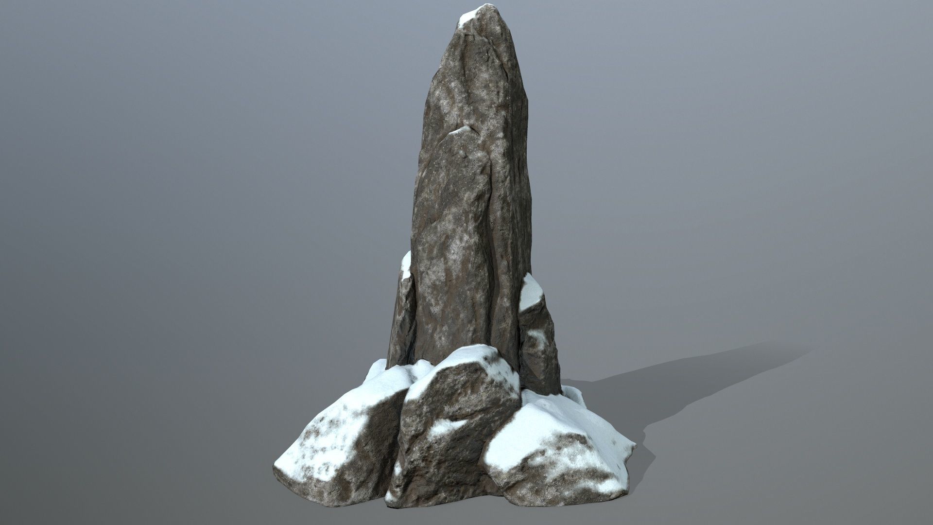 snow rocks Low-poly 3D model_9