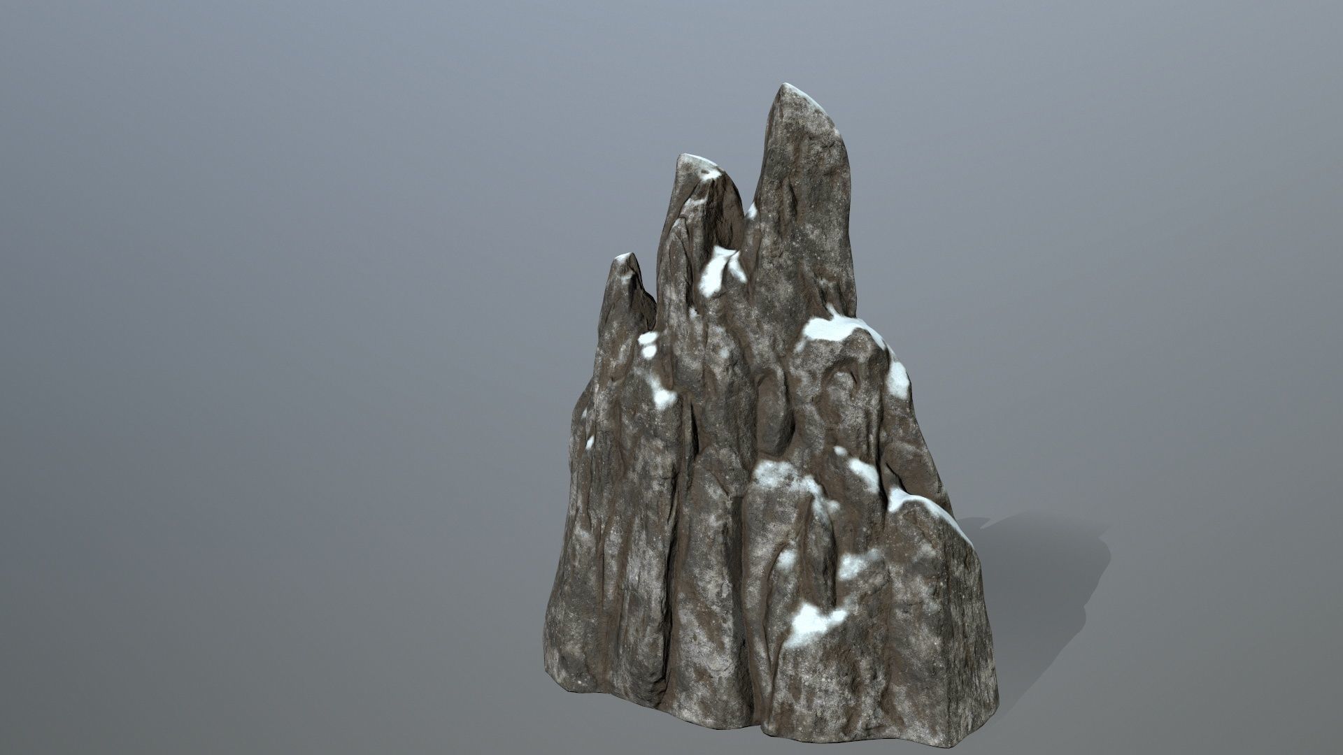 snow rocks Low-poly 3D model_18