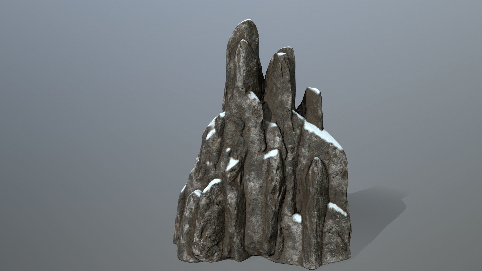 snow rocks Low-poly 3D model_17