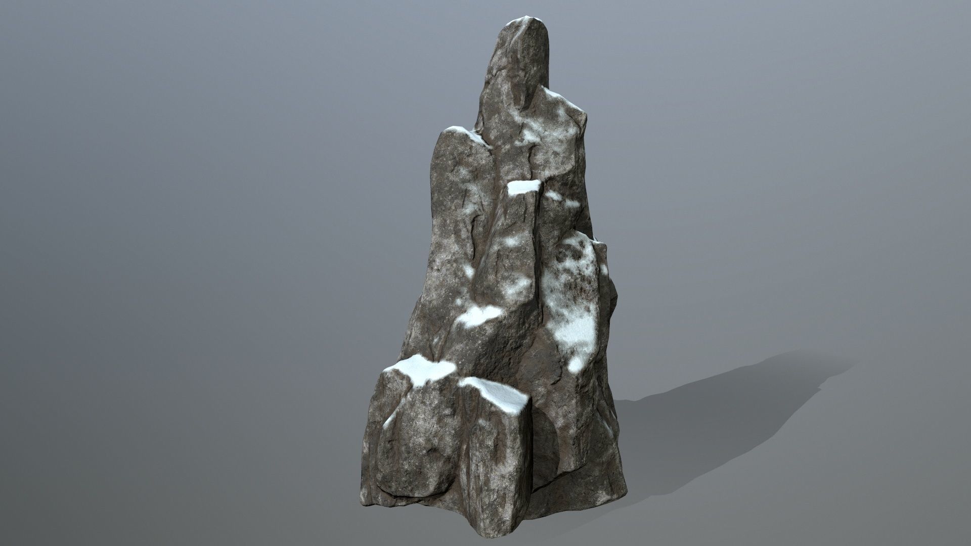 snow rocks Low-poly 3D model_10
