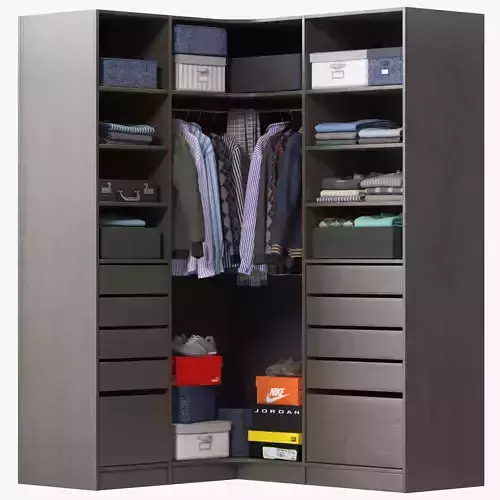 Wardrobe with Clothes 11 3D model Wardrobe with Clothes 11 3D model