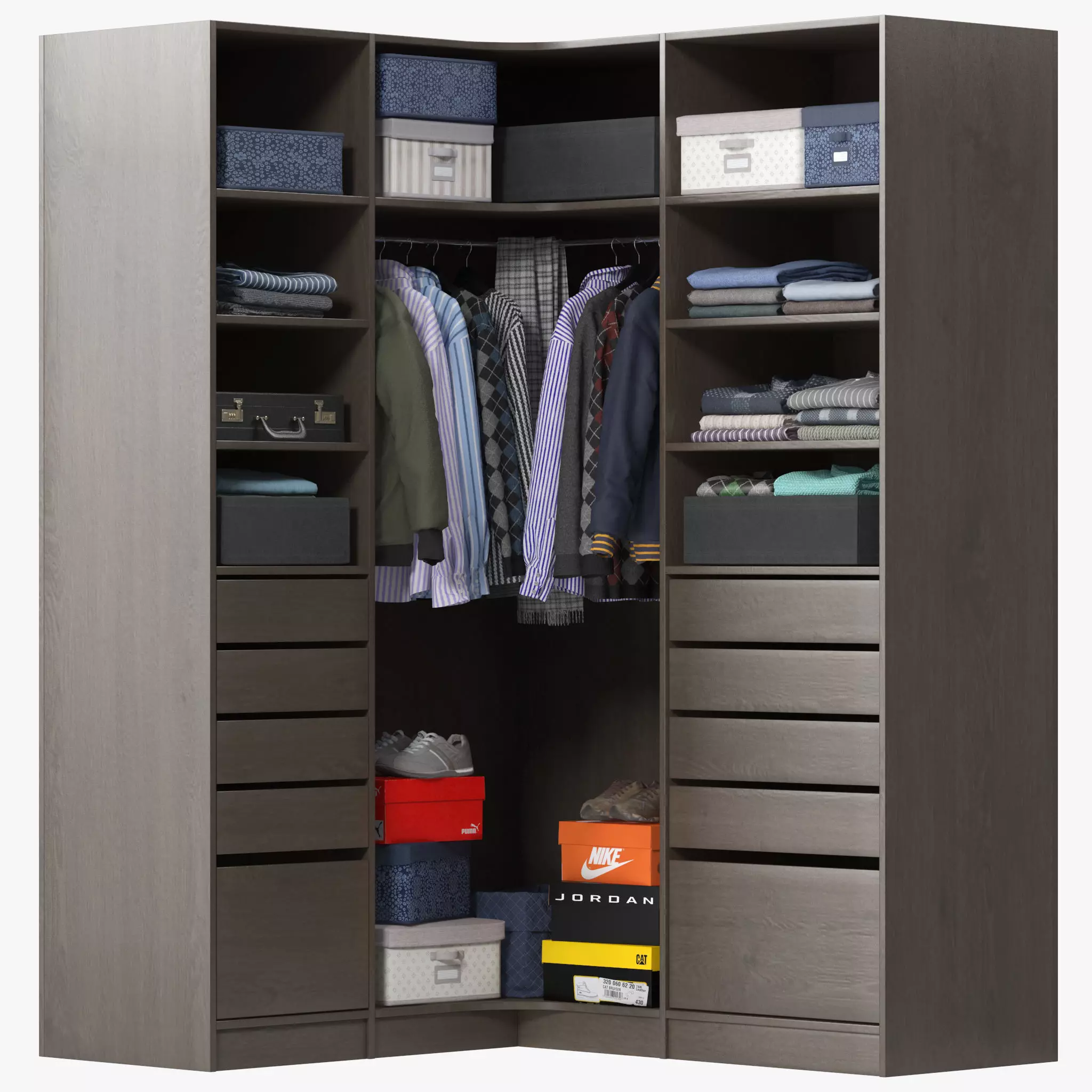 Wardrobe with Clothes 11 3D model_0