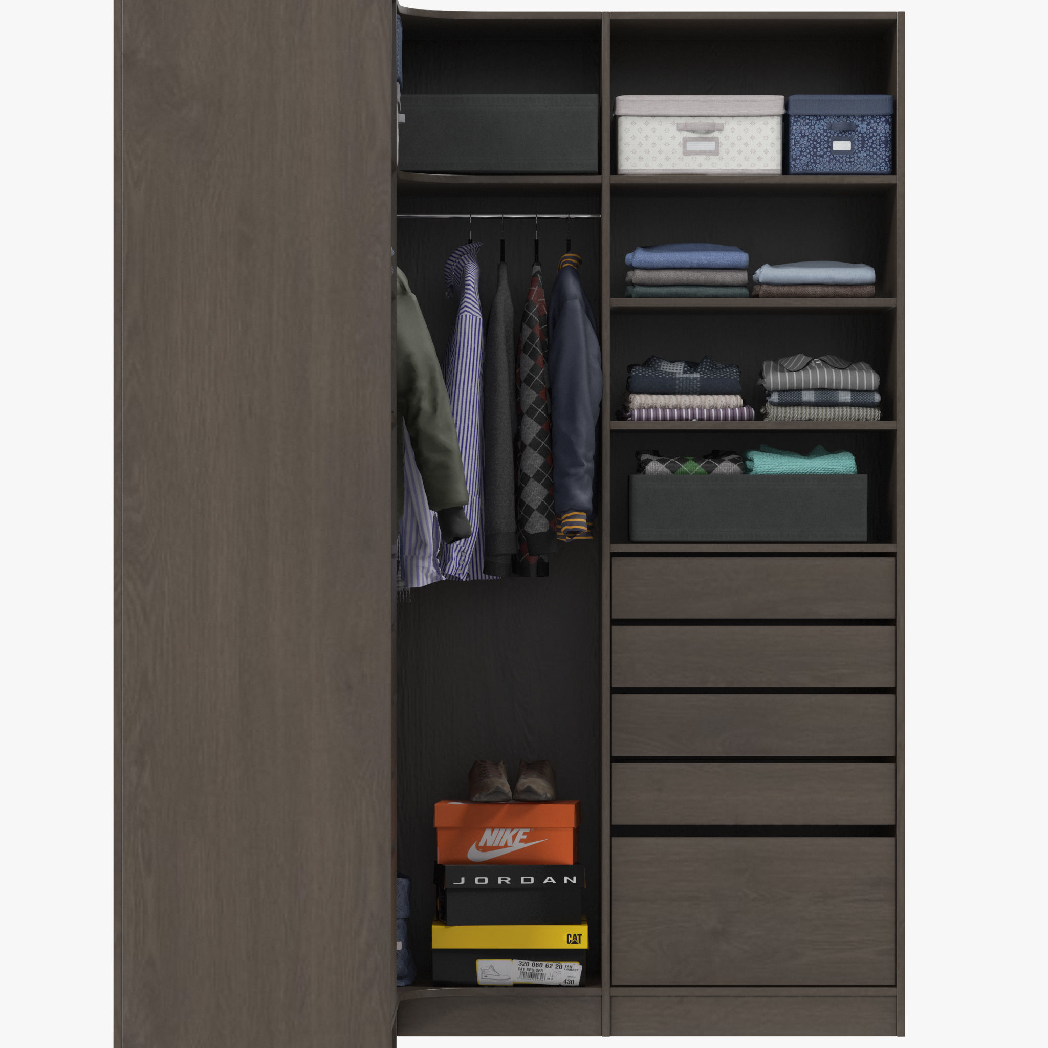 Wardrobe with Clothes 11 3D model_4
