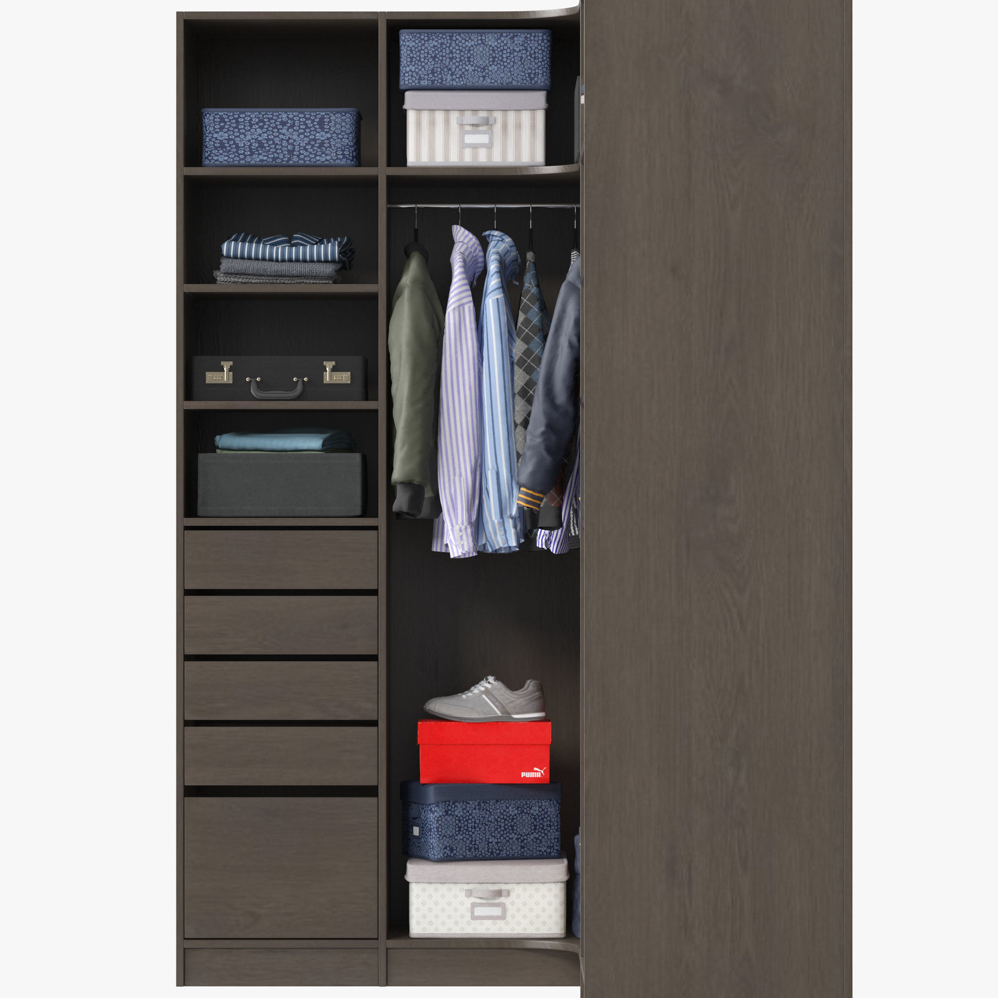Wardrobe with Clothes 11 3D model_3