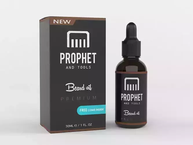 PREMIUM Unscented Beard Oil 3D model
