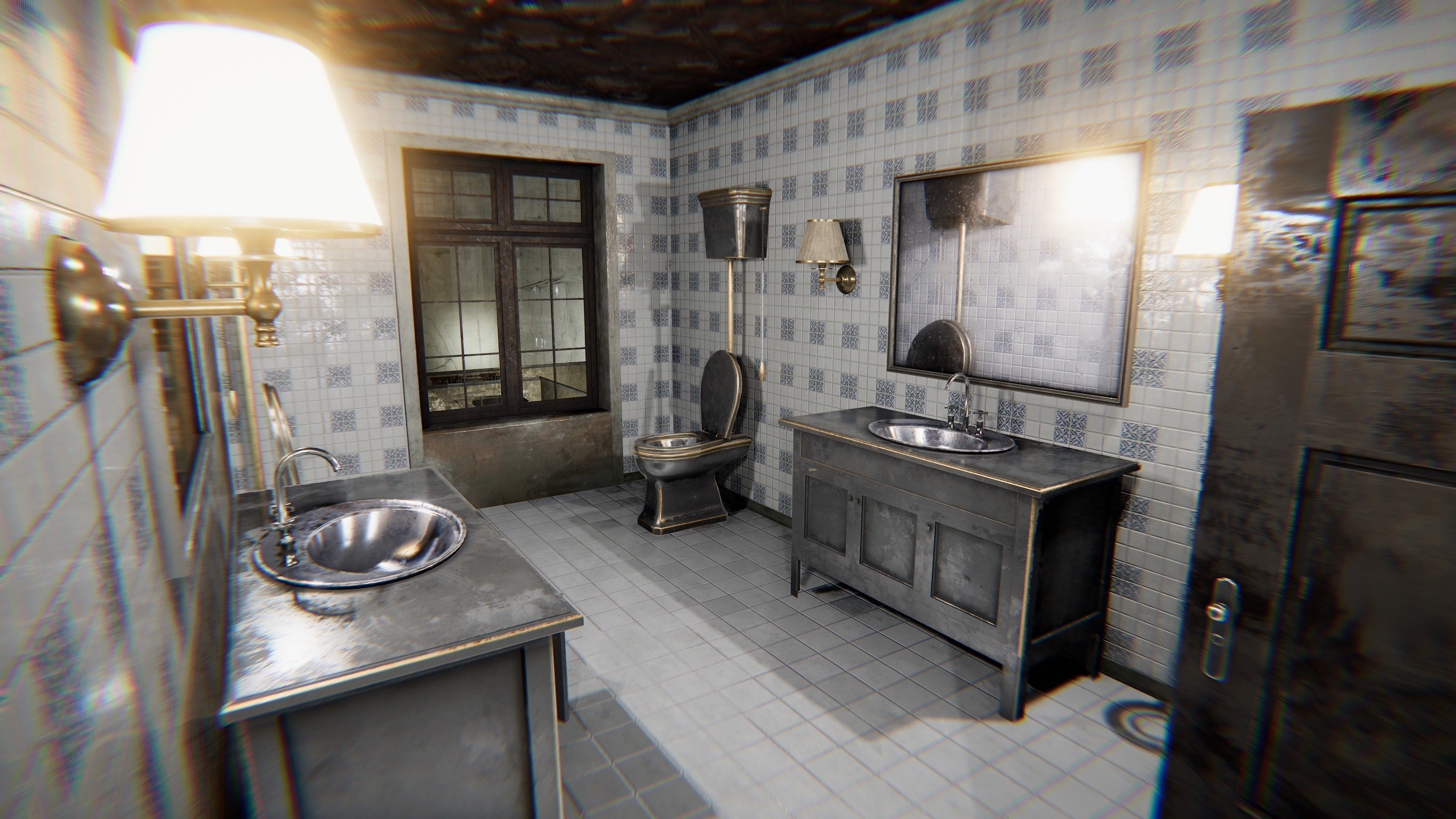 HQ Modular Old Interior Low-poly 3D model_1