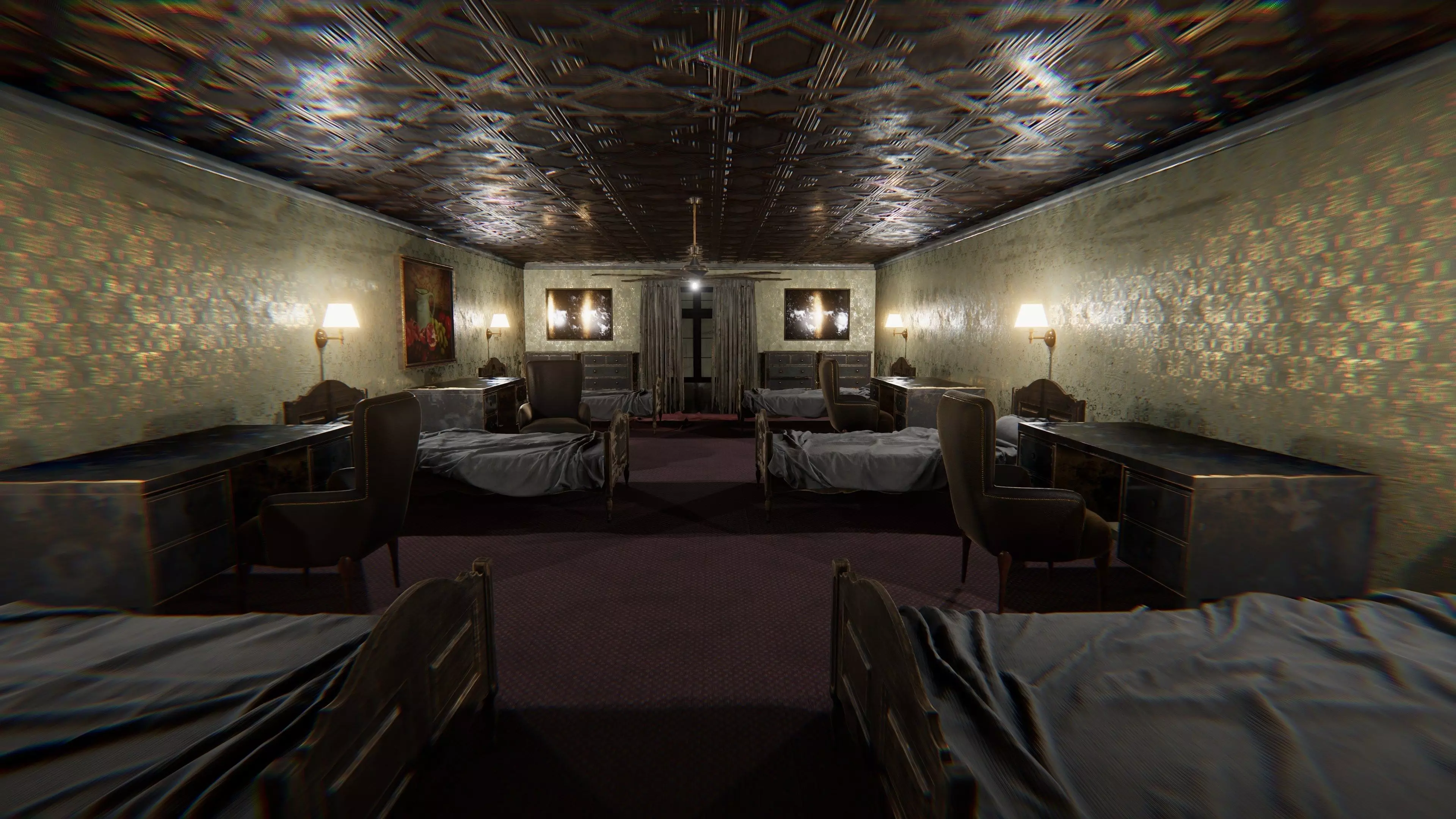 HQ Modular Old Interior Low-poly 3D model_0