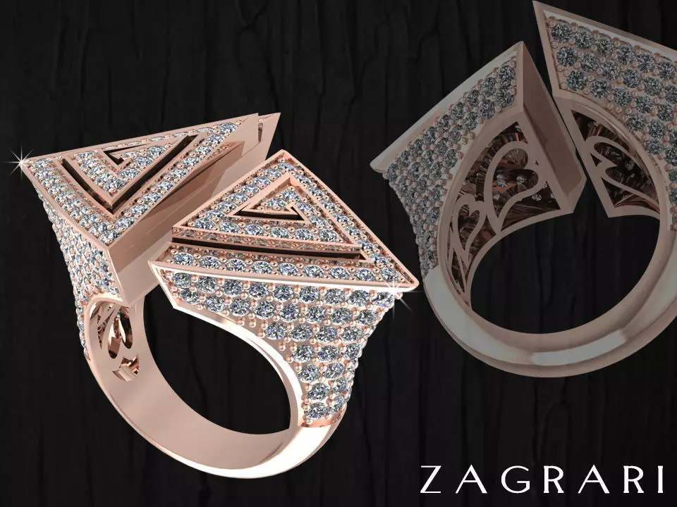 Geometric Ring 3D print model