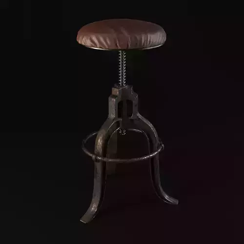 BAR STOOL - LOFT Low-poly 3D model