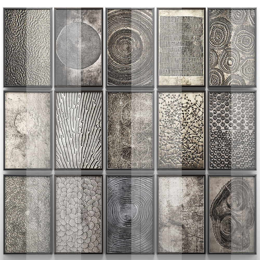 Collection of paintings for walls 12 3D model_5