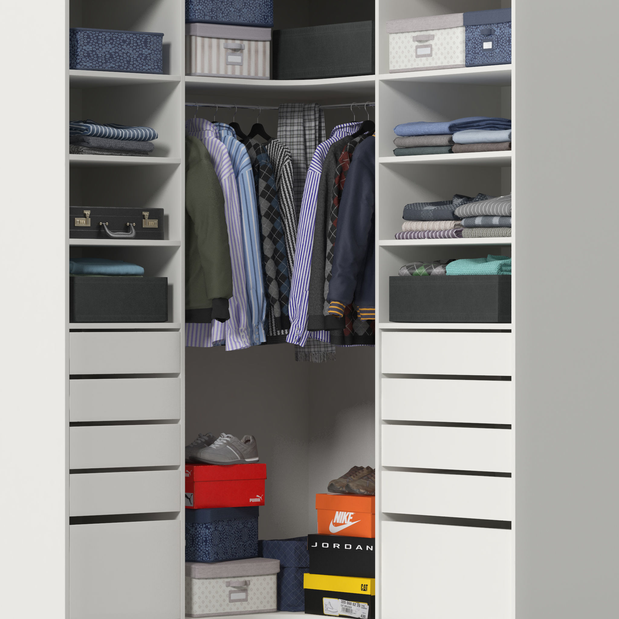 Wardrobe with Clothes 12 3D model_7