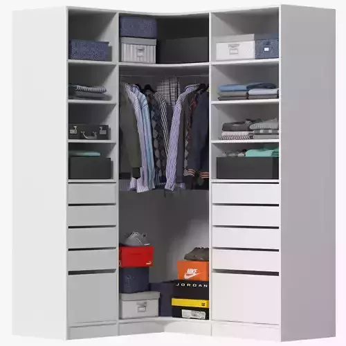 Wardrobe with Clothes 12 3D model Wardrobe with Clothes 12 3D model