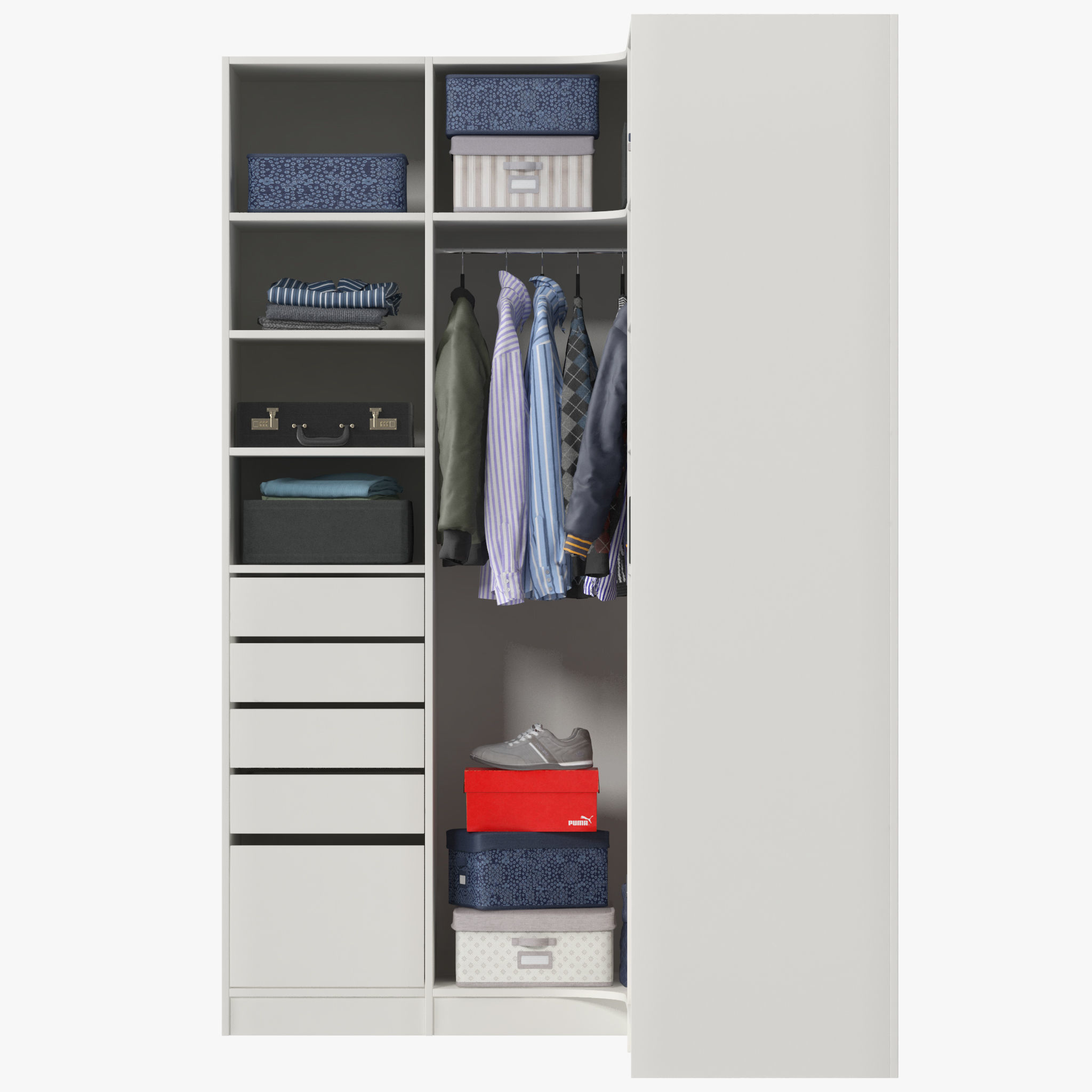 Wardrobe with Clothes 12 3D model_5