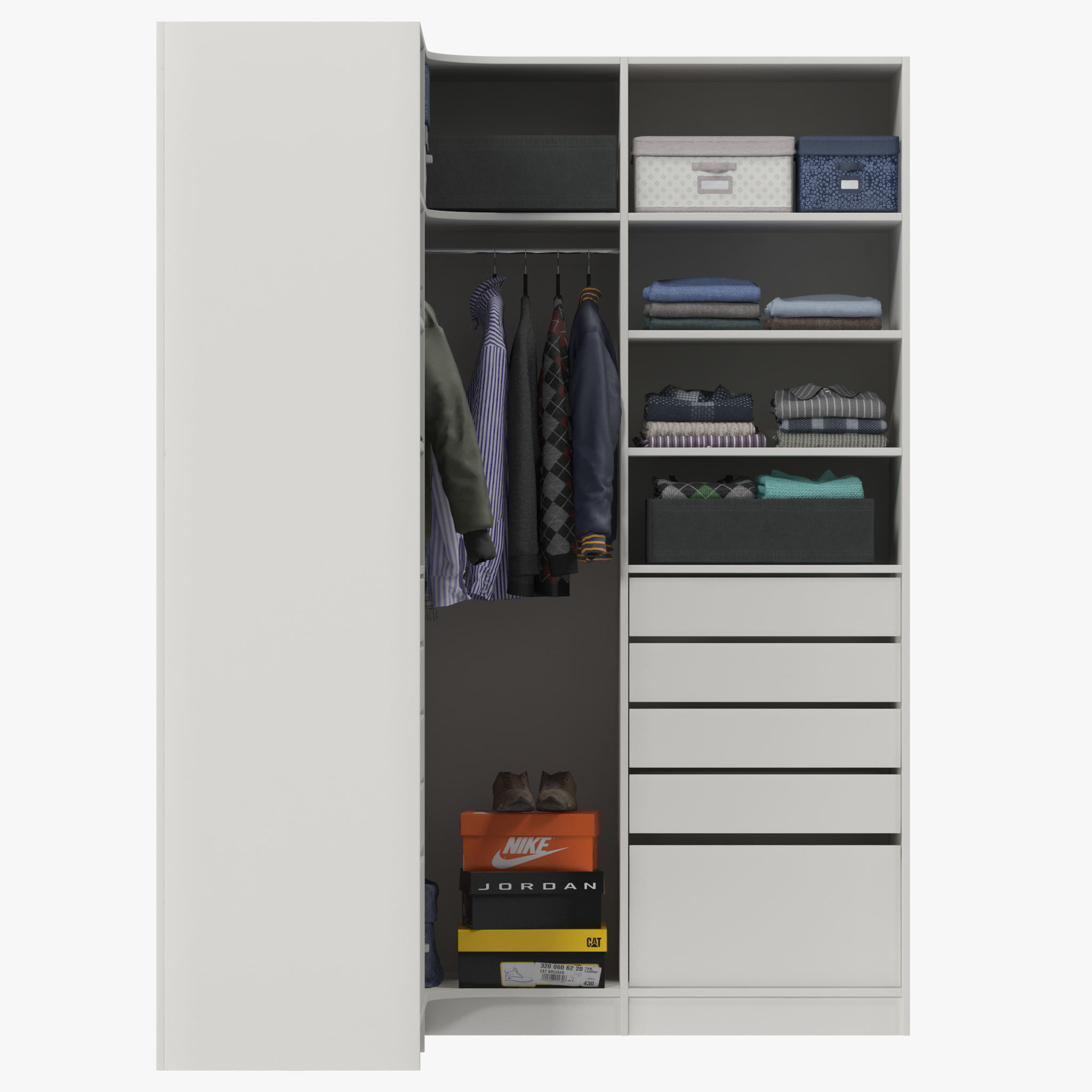 Wardrobe with Clothes 12 3D model_4
