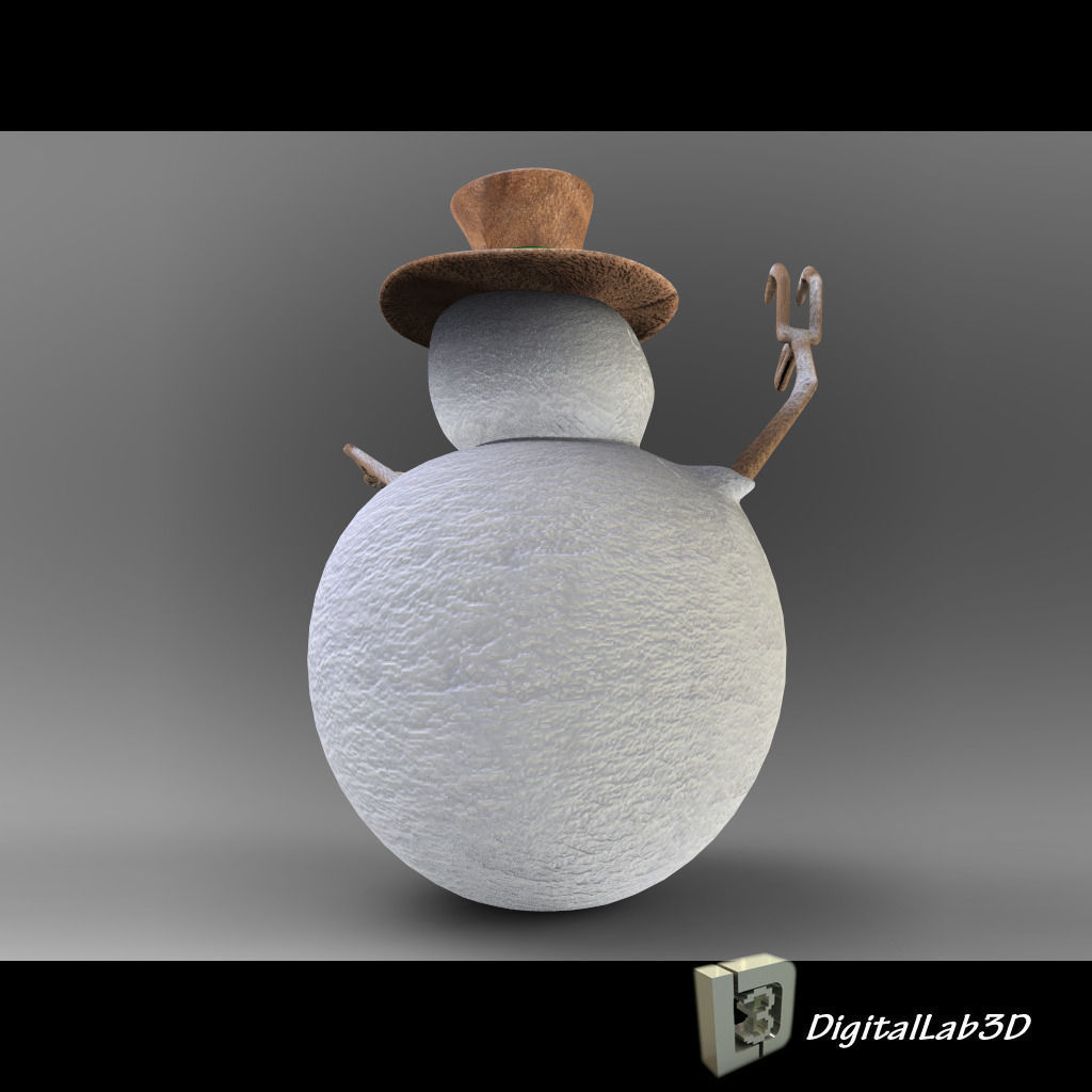 Snow man 2 3D model_4