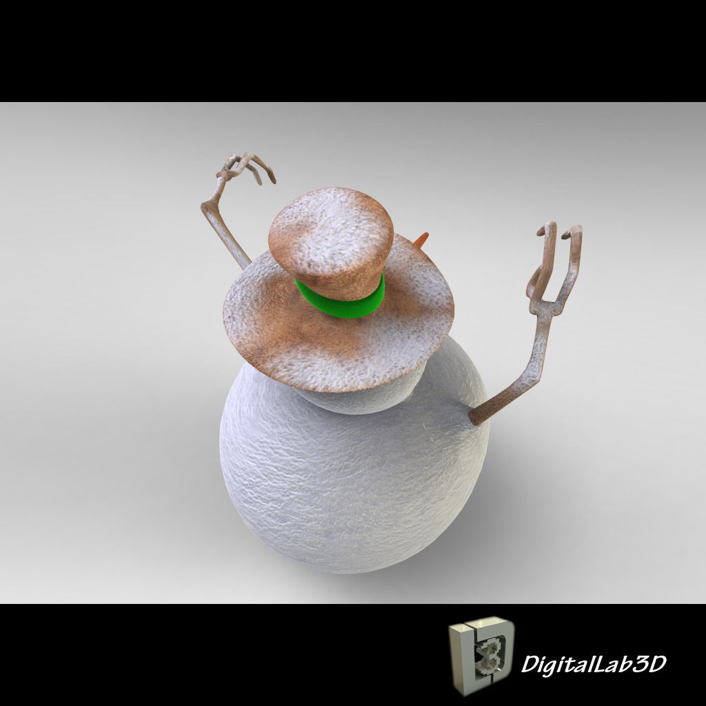Snow man 2 3D model_3