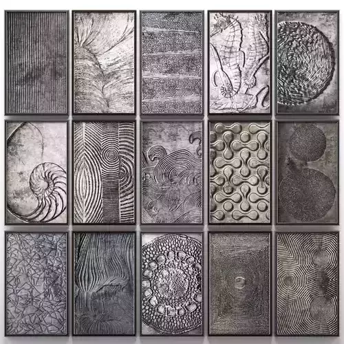 Collection of paintings for walls 13 3D model