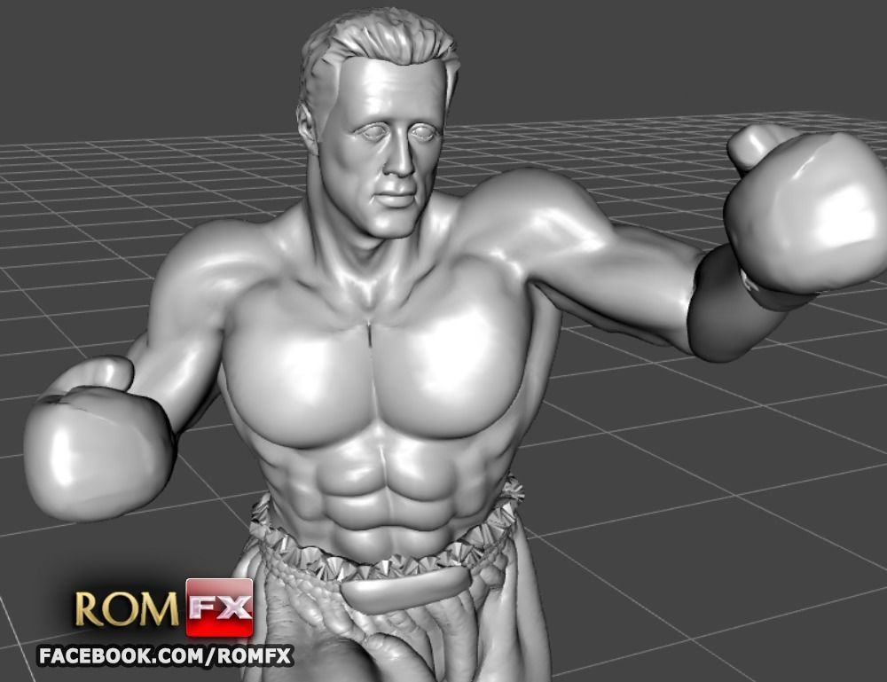 ROCKY III - Sylvester Stallone Printable Figure Eye of the Tiger 3D print model_1