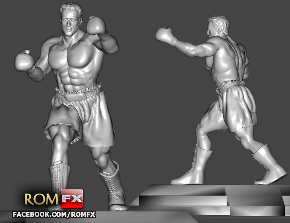 ROCKY III - Sylvester Stallone Printable Figure Eye of the Tiger 3D print model_2