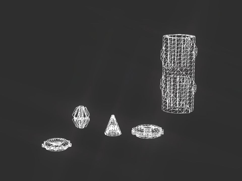 Gears collection metal gear Low-poly 3D model_20